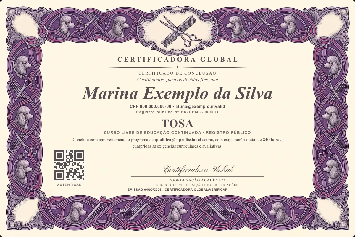 Capa do curso Tosa