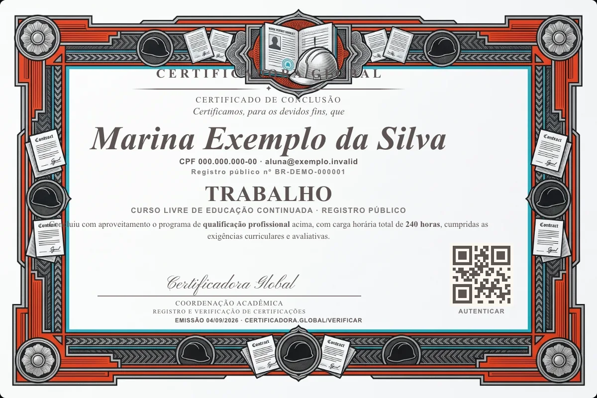 Capa do curso Trabalho