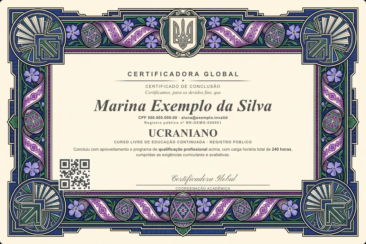 Capa do curso Ucraniano