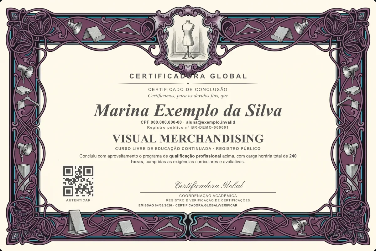 Capa do curso Visual Merchandising