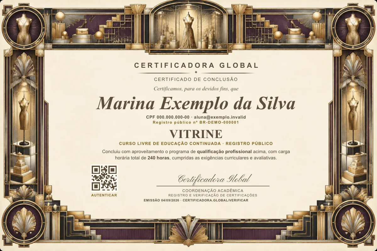 Capa do curso Vitrine