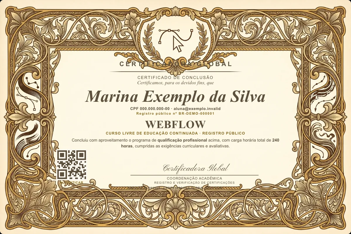 Capa do curso Webflow
