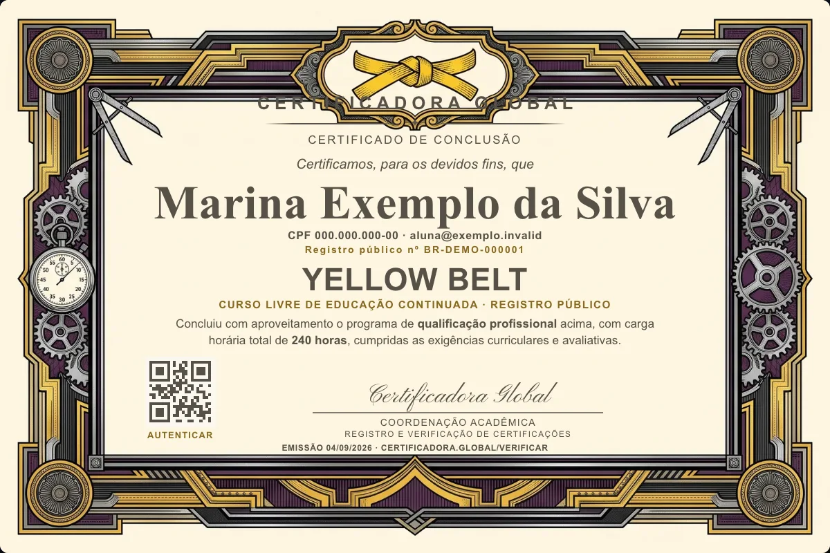 Capa do curso Yellow Belt