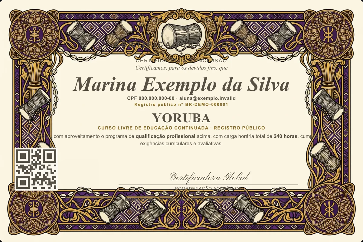 Capa do curso Yoruba