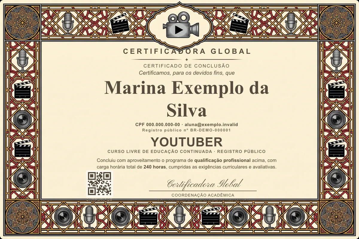Capa do curso Youtuber