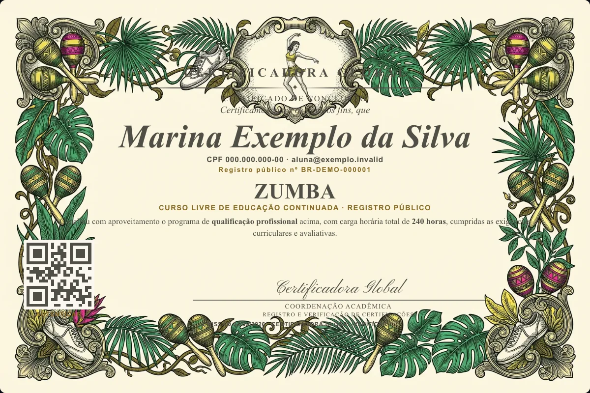 Capa do curso Zumba