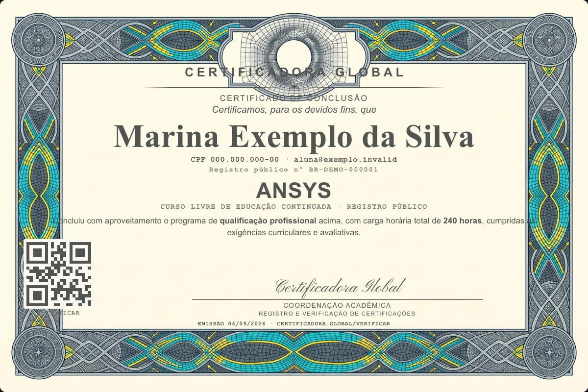 Capa do curso Ansys