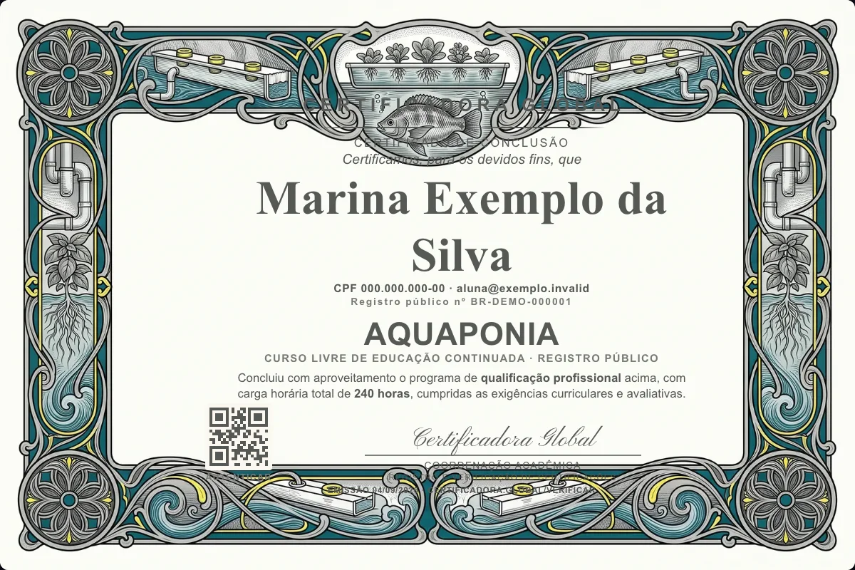 Capa do curso Aquaponia