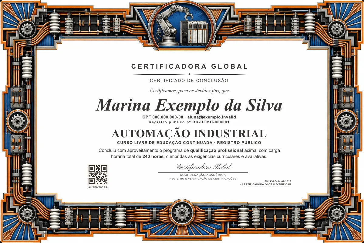 Capa do curso Automação Industrial