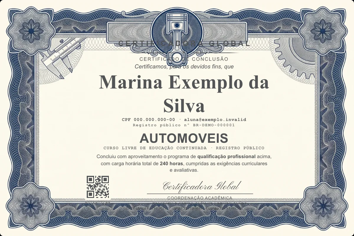Capa do curso Automoveis