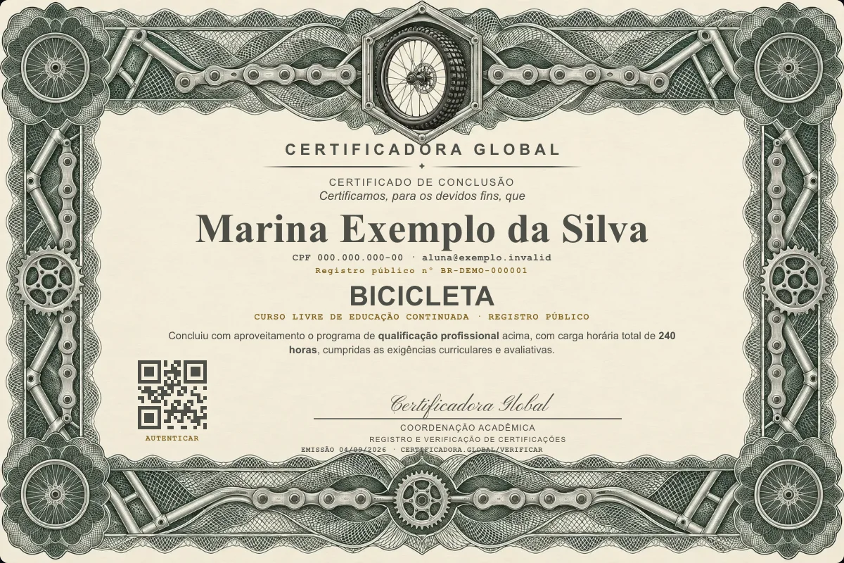 Capa do curso Bicicleta