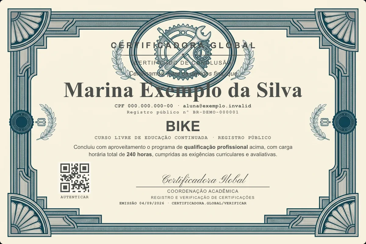 Capa do curso Bike
