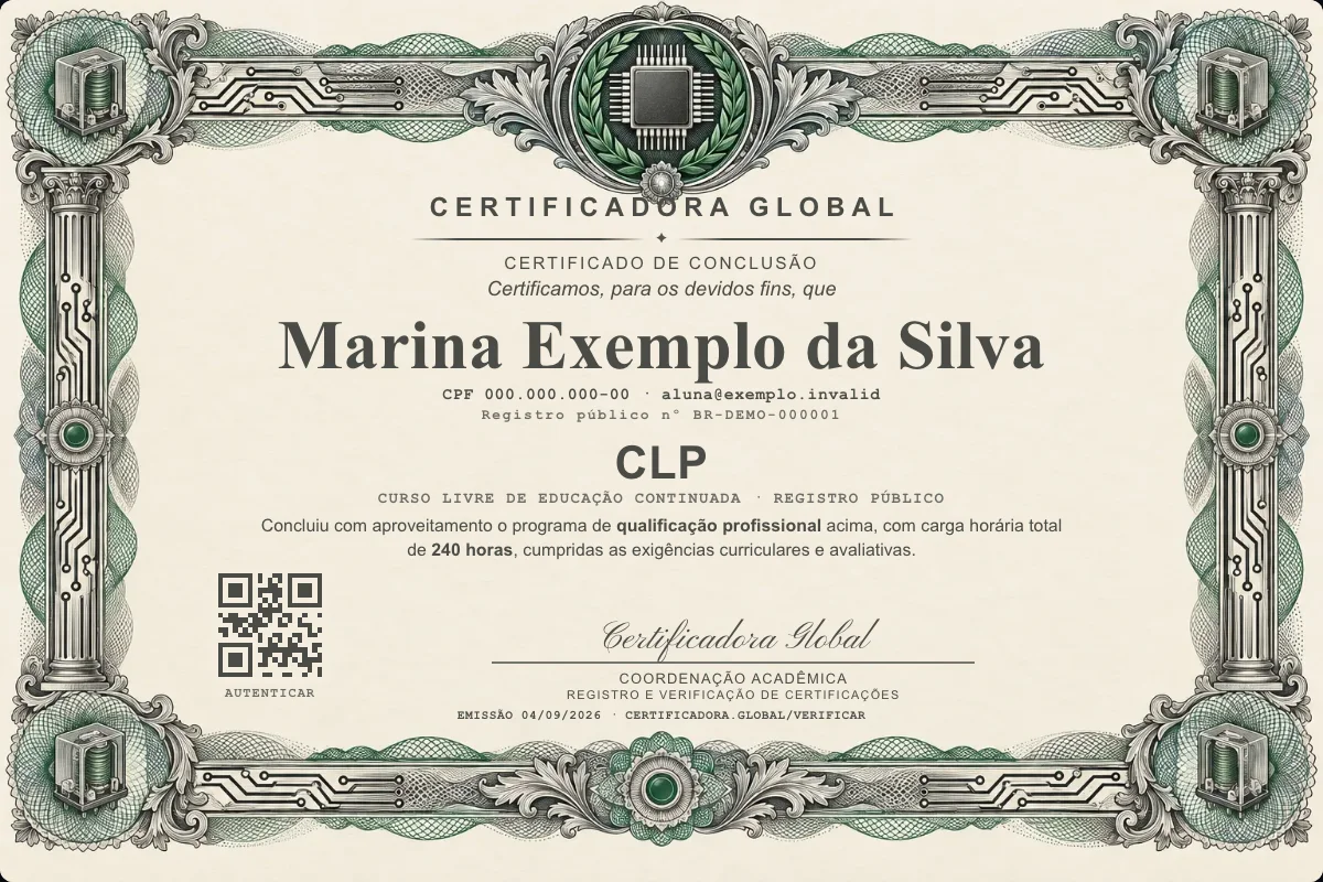Capa do curso CLP