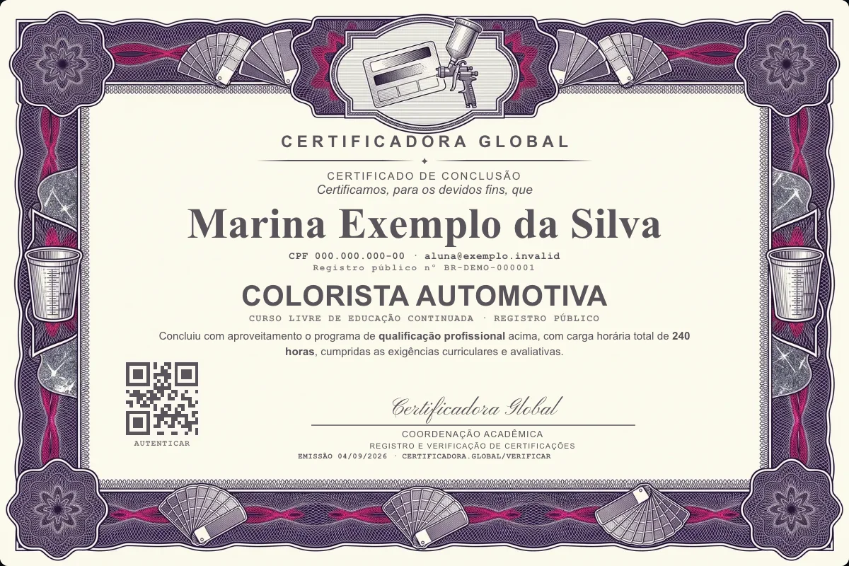 Capa do curso Colorista Automotiva