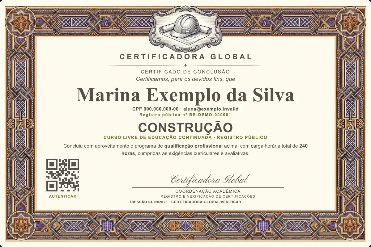 Capa do curso Construção