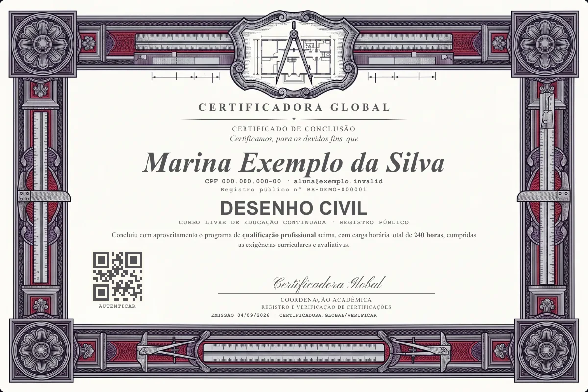 Capa do curso Desenho Civil