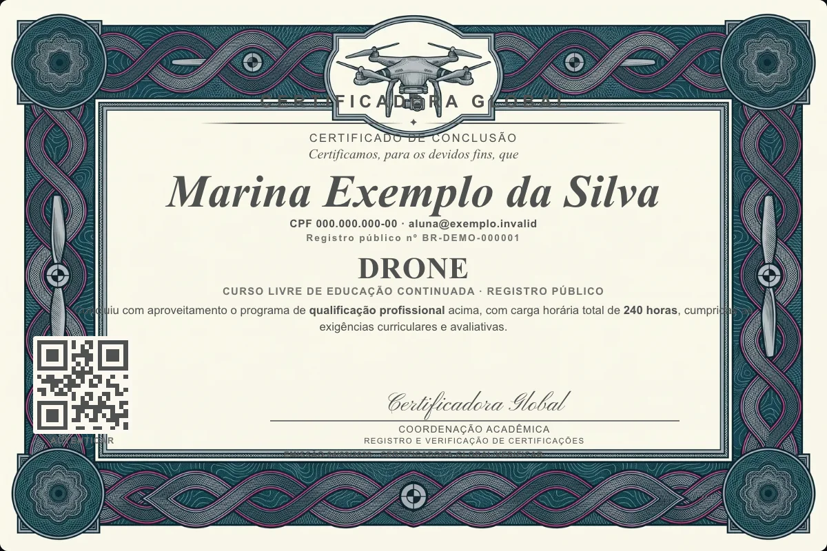 Capa do curso Drone