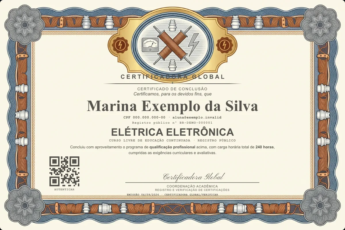 Capa do curso Elétrica Eletrônica