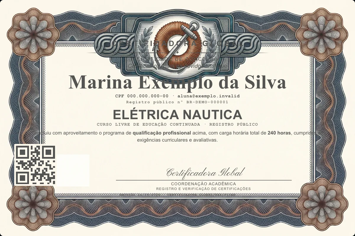 Capa do curso Elétrica Nautica