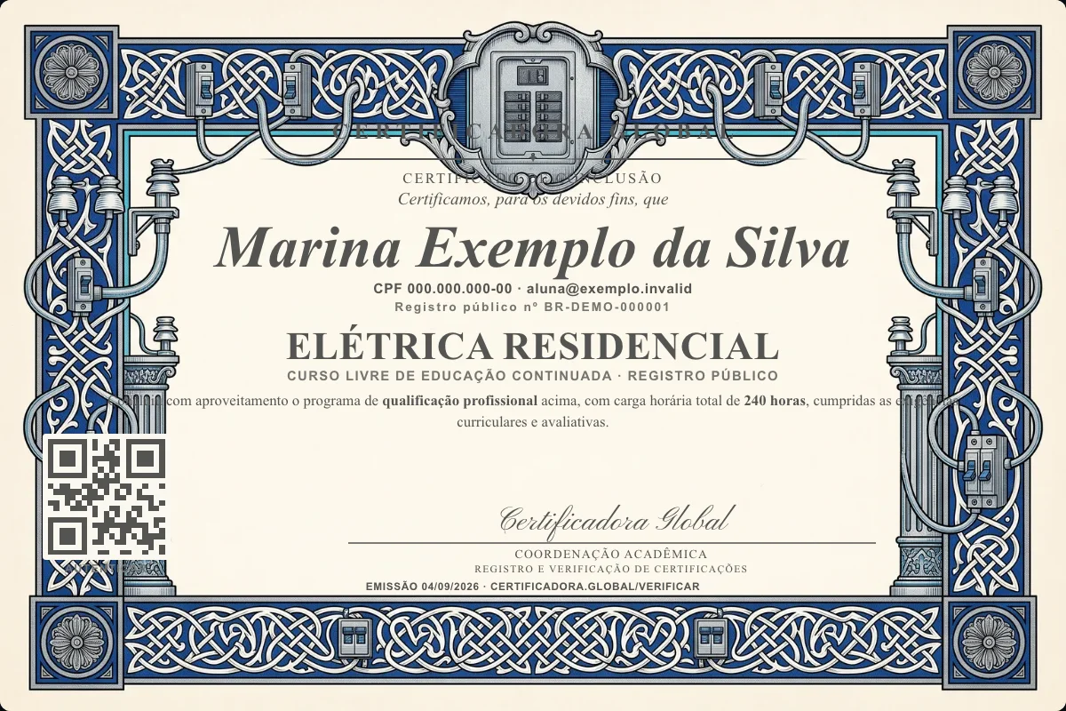Capa do curso Elétrica Residencial