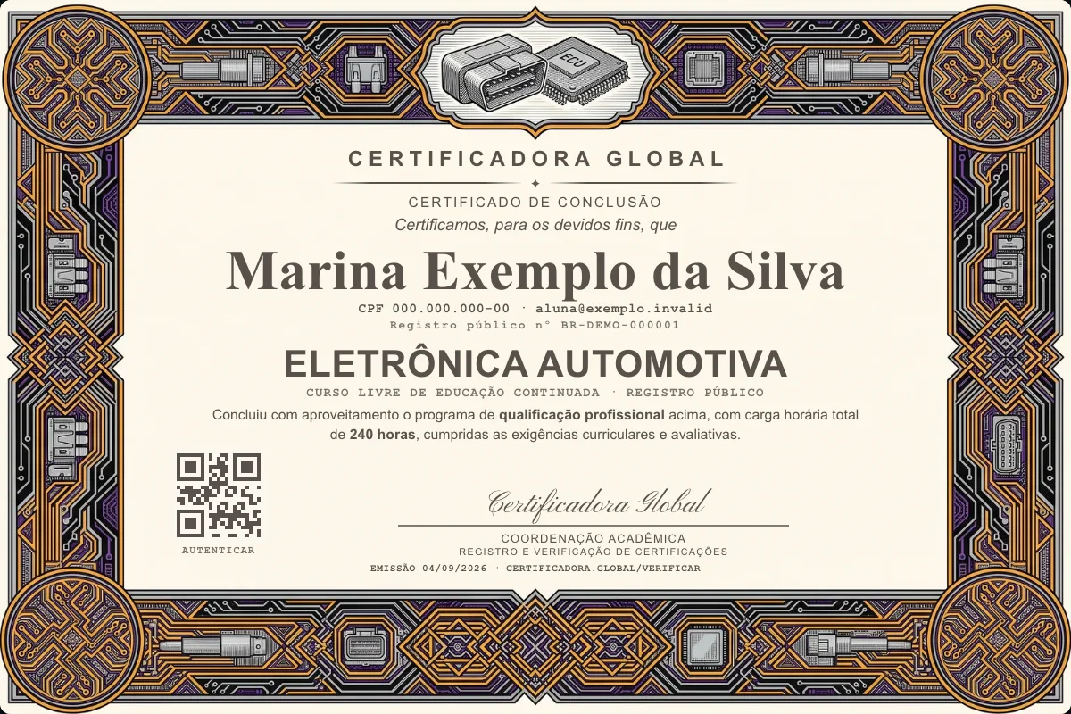 Capa do curso Eletrônica Automotiva