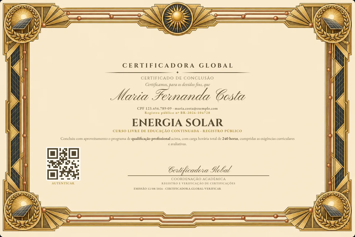 Capa do curso Energia Solar