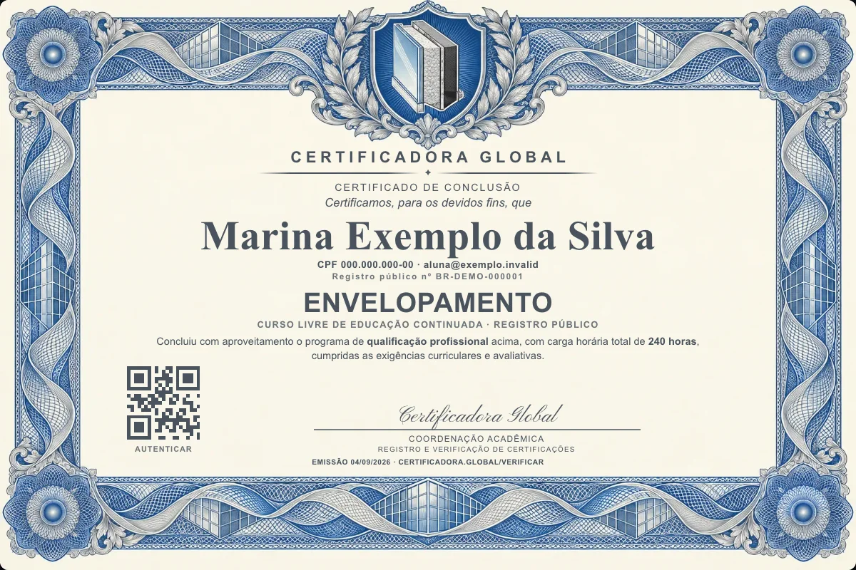Capa do curso Envelopamento
