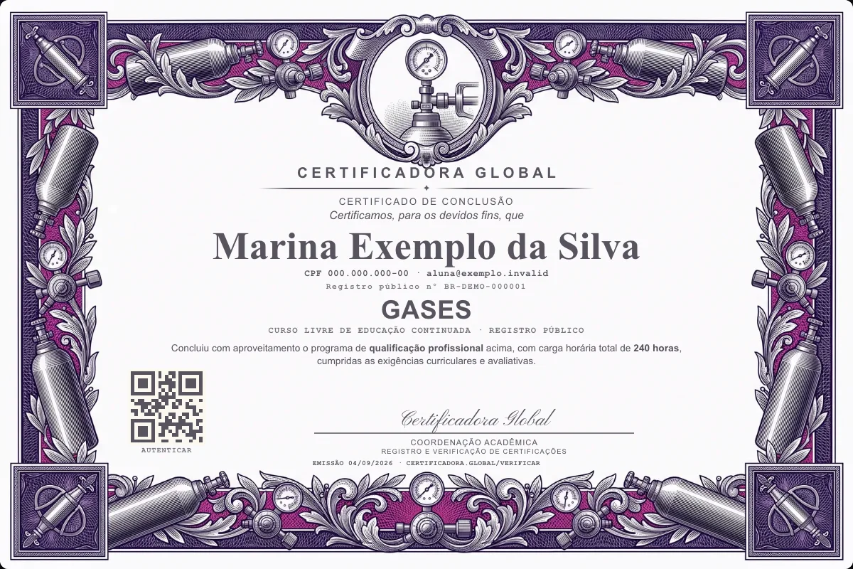 Capa do curso Gases