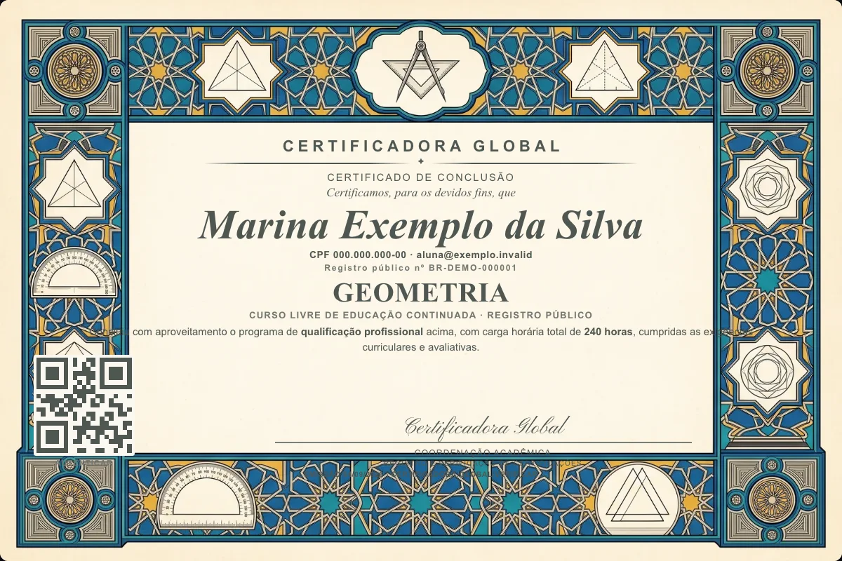 Capa do curso Geometria