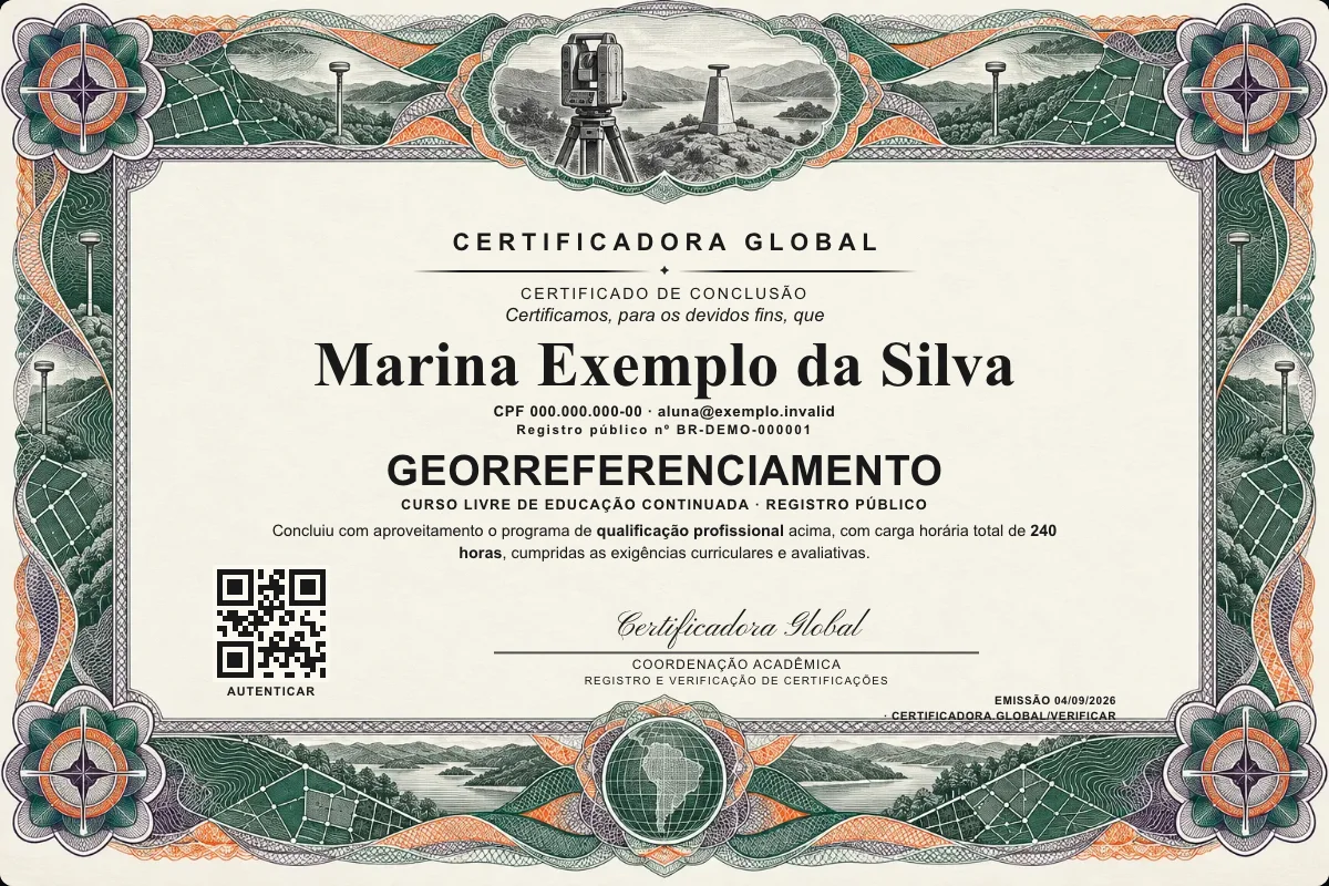Capa do curso Georreferenciamento