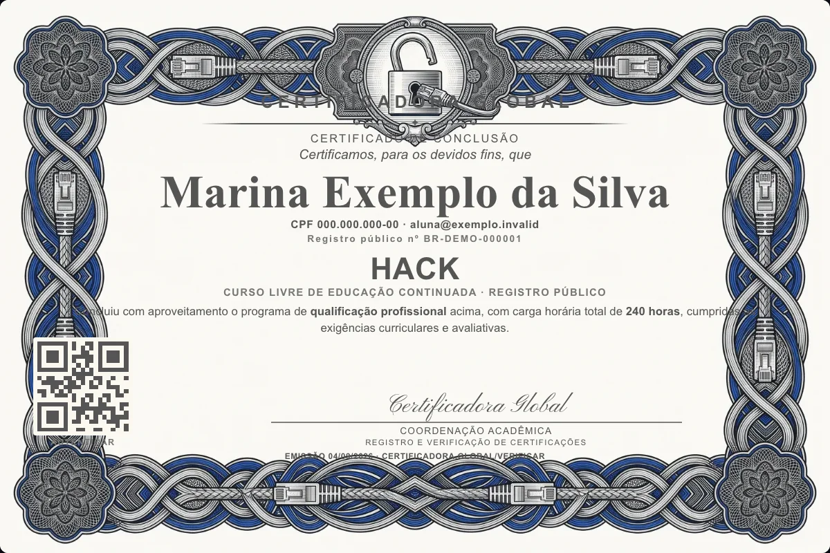 Capa do curso Hack