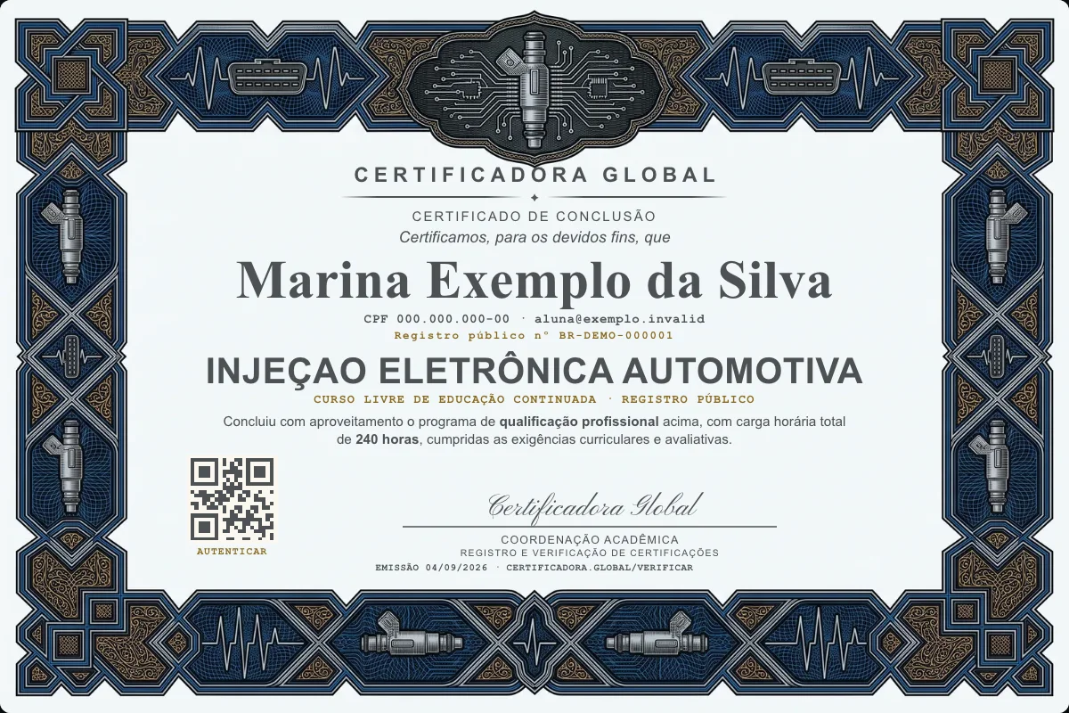 Capa do curso Injeçao Eletrônica Automotiva