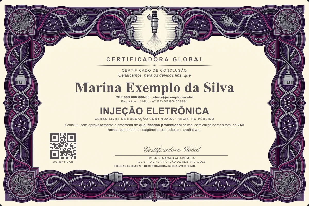 Capa do curso Injeção Eletrônica