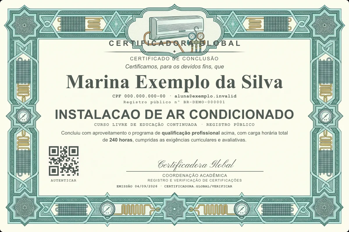 Capa do curso Instalacao de Ar Condicionado
