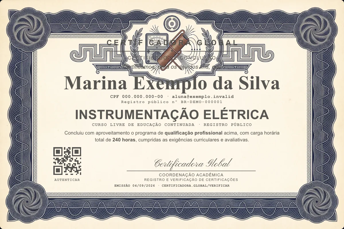 Capa do curso Instrumentação Elétrica