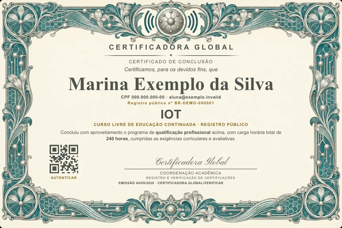 Capa do curso Iot