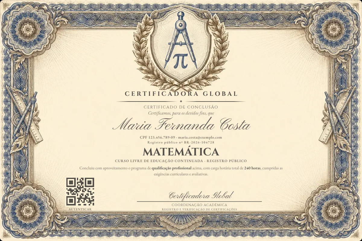 Capa do curso Matemática