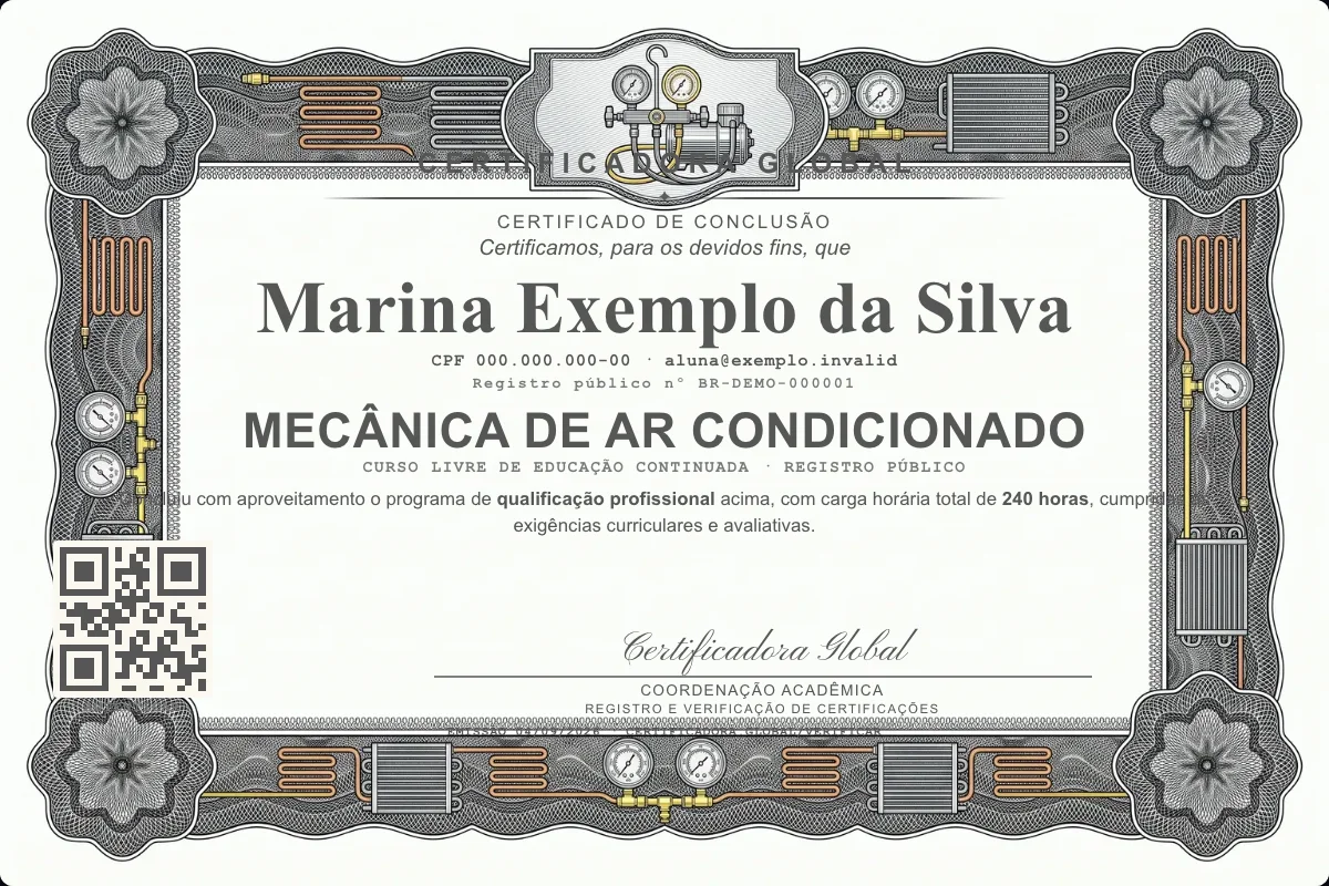 Capa do curso Mecânica de Ar Condicionado