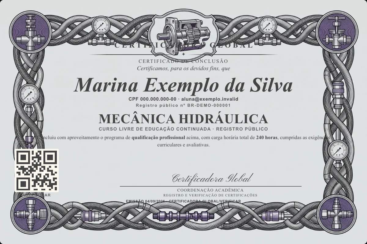Capa do curso Mecânica Hidráulica