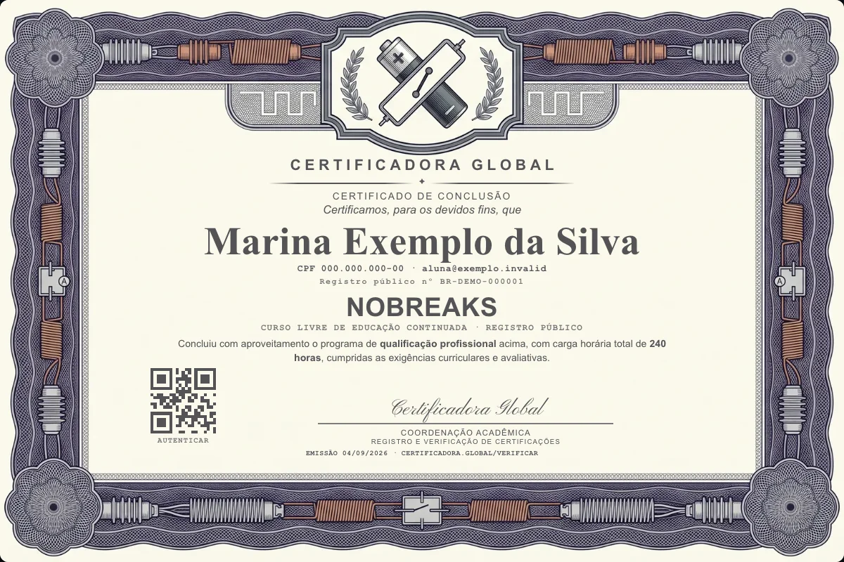 Capa do curso Nobreaks