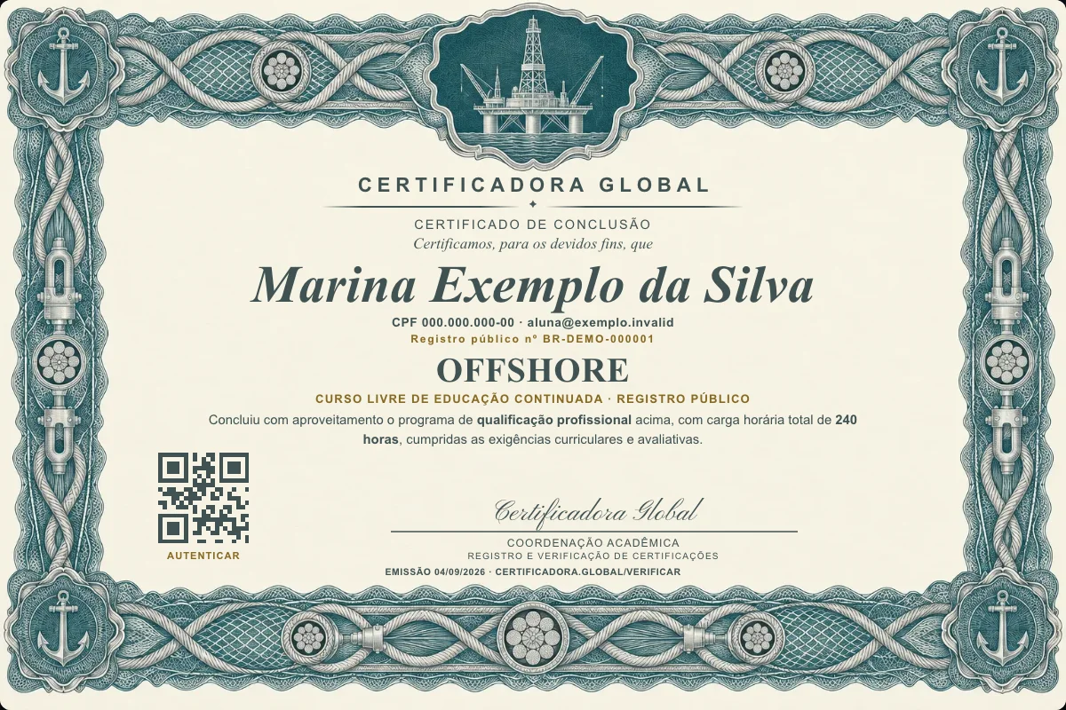 Capa do curso Offshore