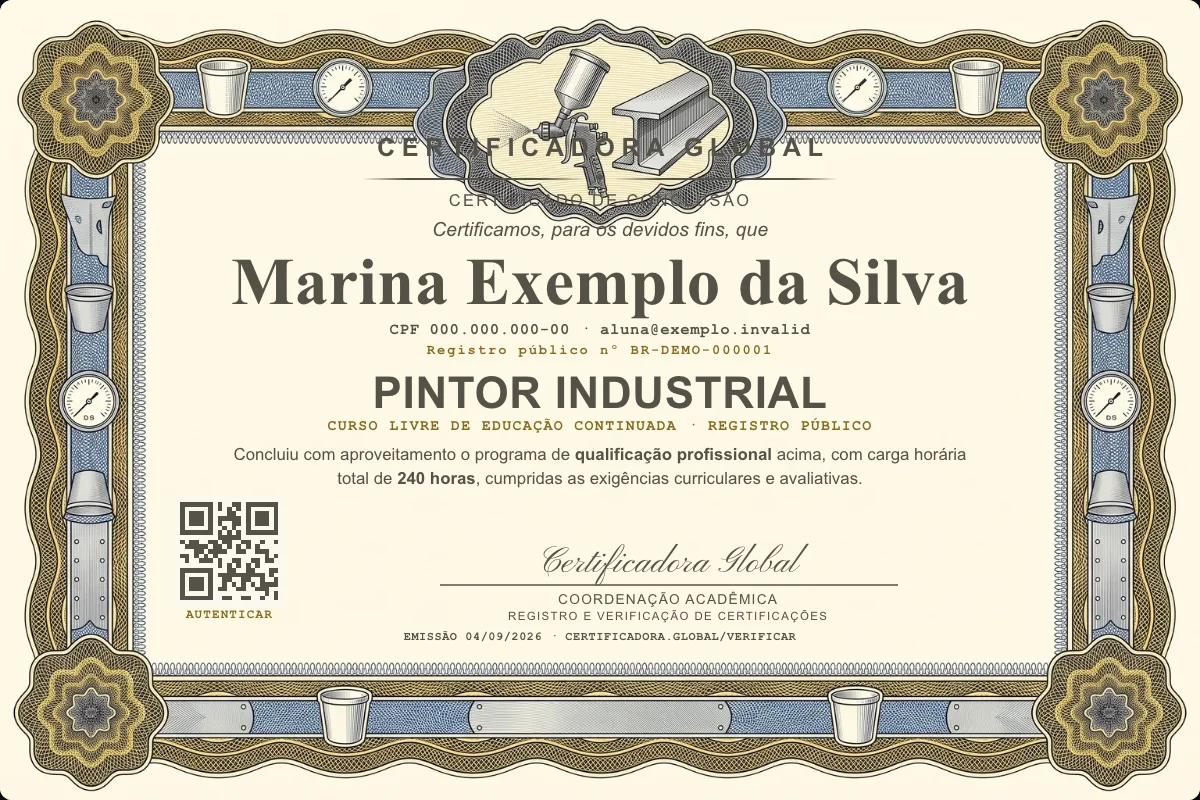 Capa do curso Pintor Industrial