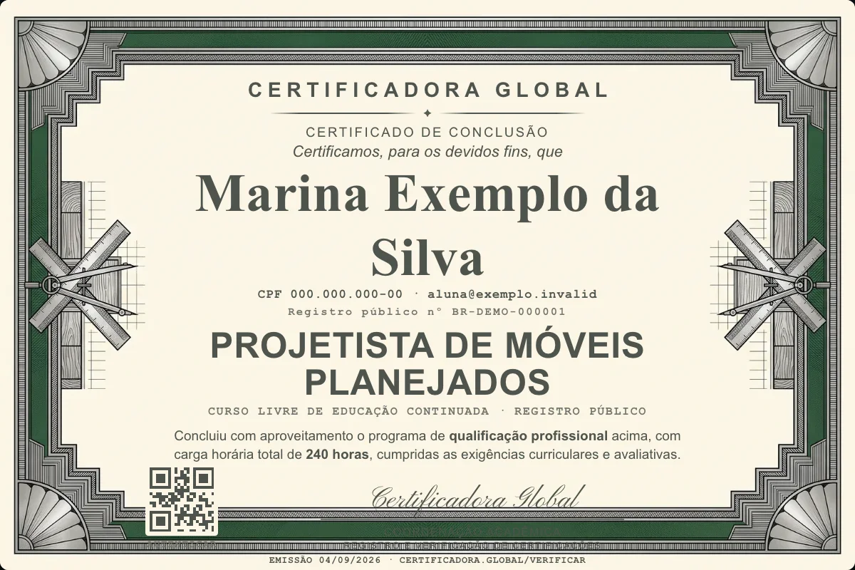 Capa do curso Projetista de Móveis Planejados
