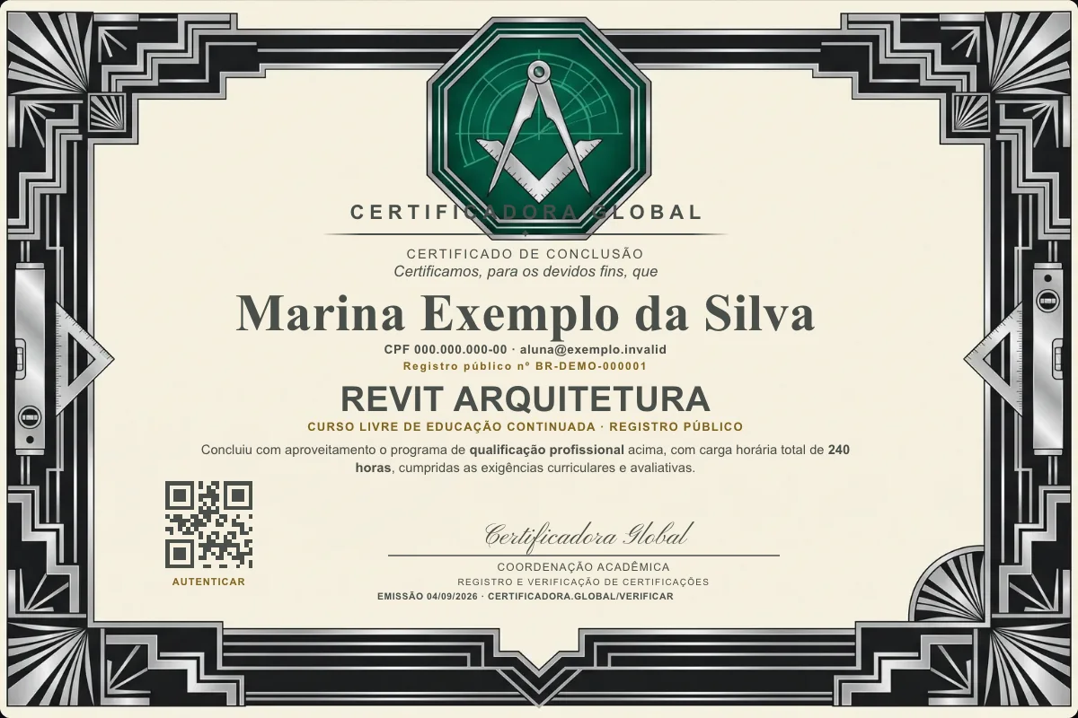 Capa do curso Revit Arquitetura