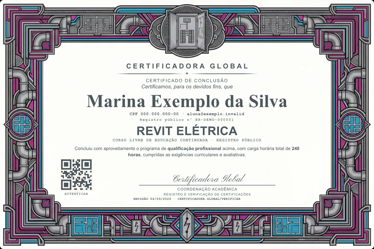Capa do curso Revit Elétrica