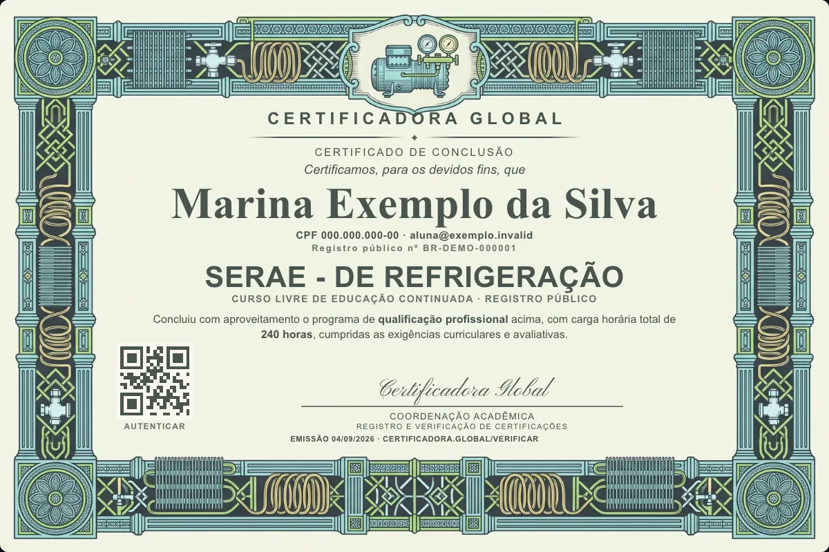 Capa do curso Serae - de Refrigeração