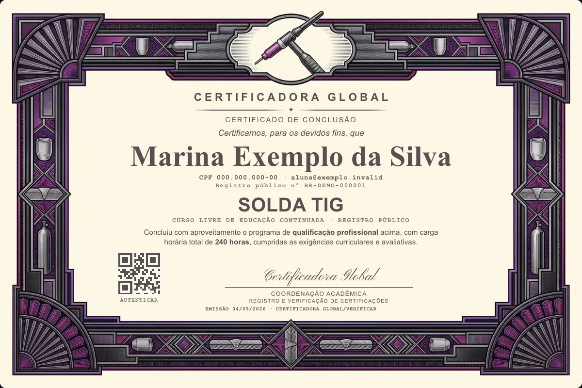 Capa do curso Solda Tig