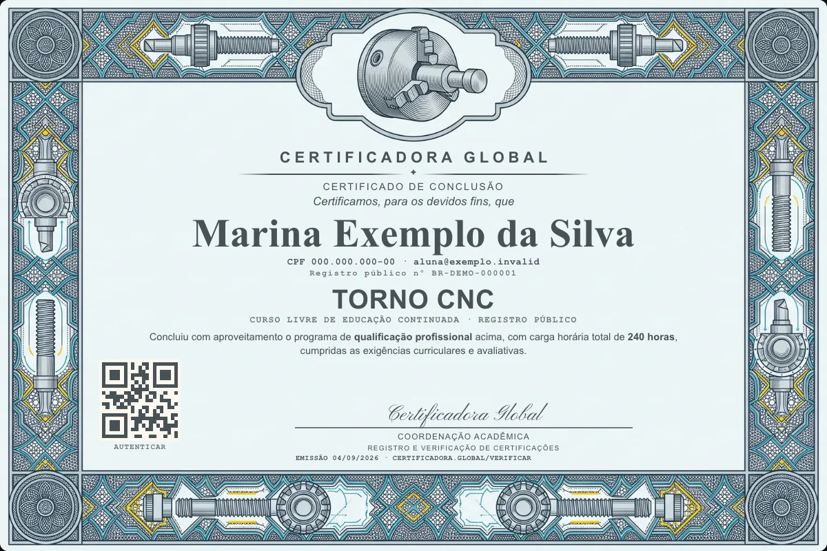 Capa do curso Torno CNC