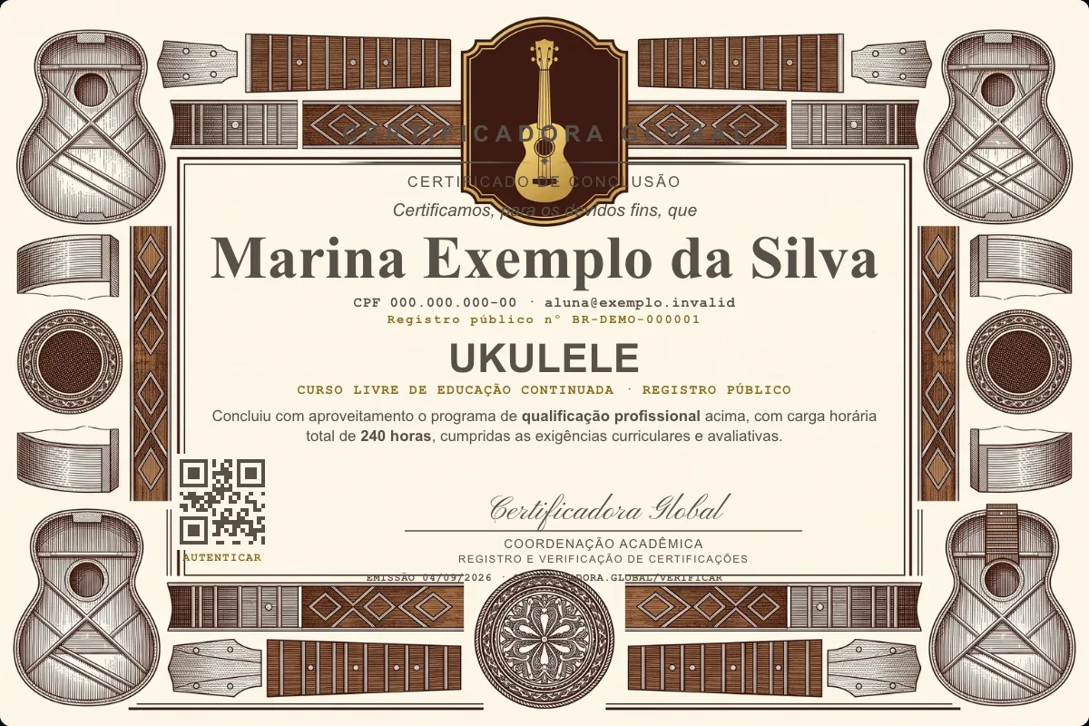 Capa do curso Ukulele