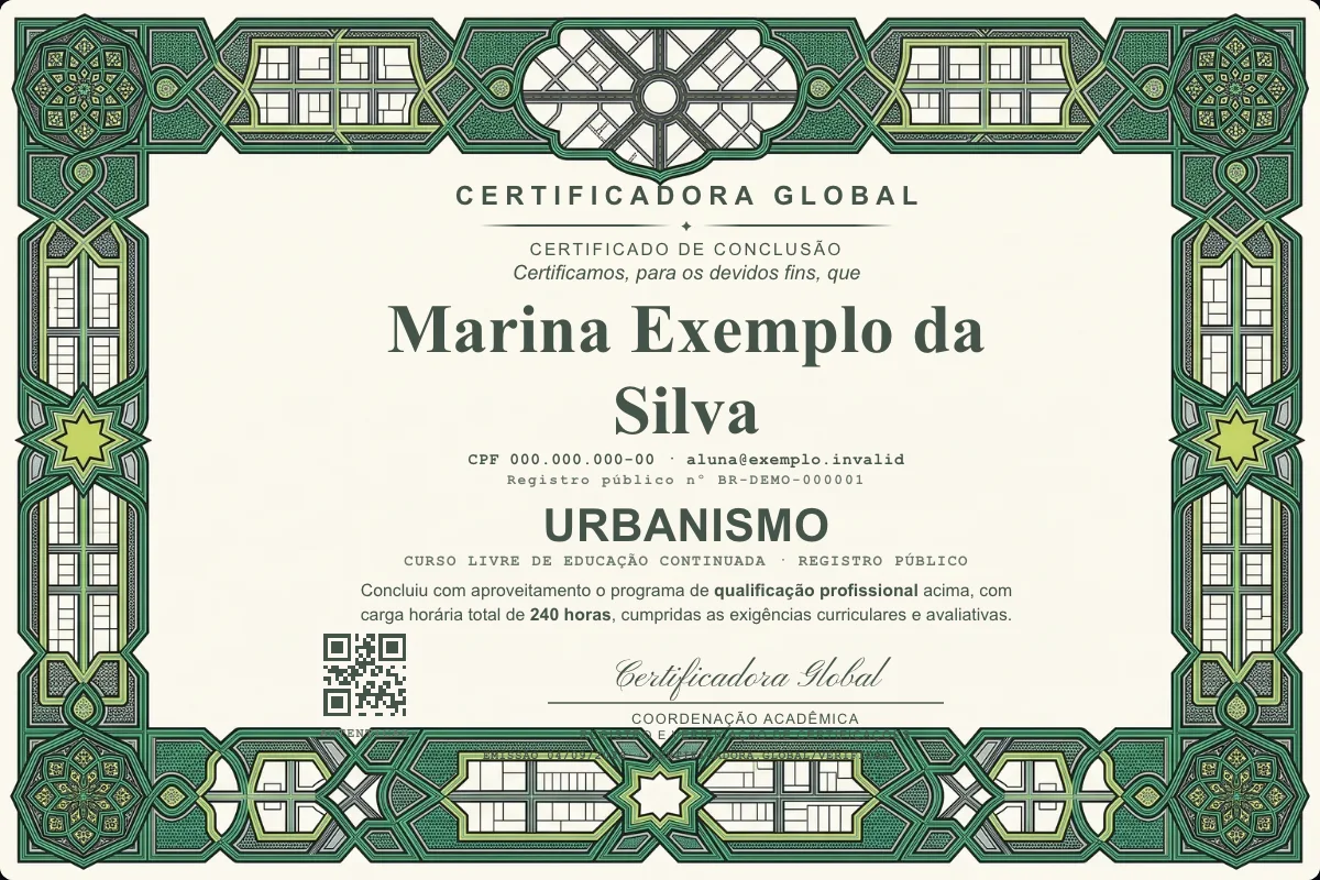 Capa do curso Urbanismo